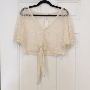 Cream crop bolero